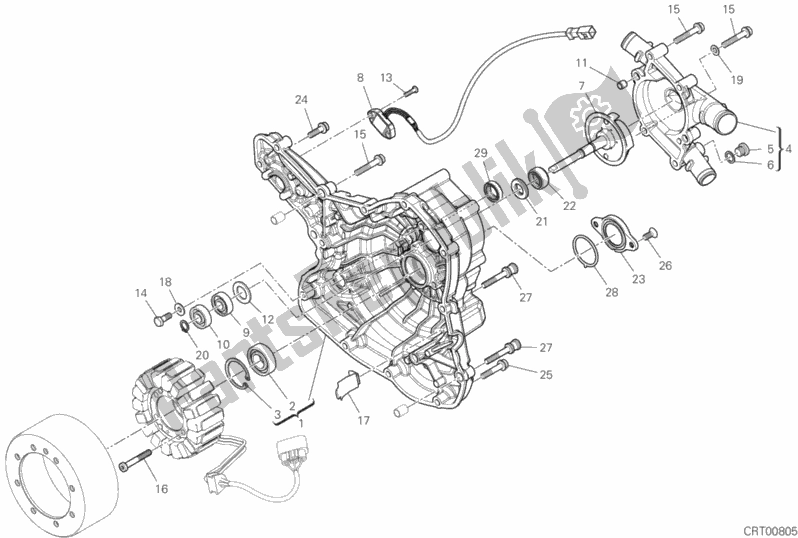 Wszystkie części do Pokrywa Generatora Ducati Hypermotard 950 Thailand 2020